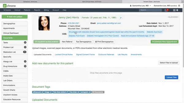 drchrono EMR Software EHR Software Demo Screenshot